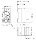 Verteiler-Einbausteckdose 170152 Schuko 16 A 250 V rot