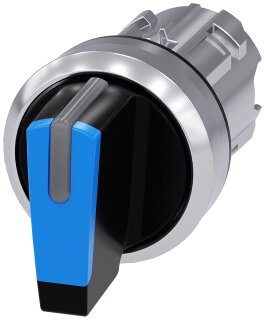 Knebelschalter 3SU1052-2BM50-0AA0 22 mm blau I>O<II 3-stellig