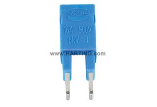 Steckbrücke quer 2x1 blau 16 A 500 V Han ES Press