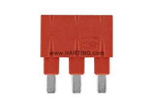 Steckbrücke längs 1x3 rot 16A 500V Han ES Press