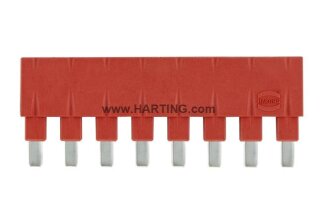 Steckbrücke längs 1x8 rot 16A 500V Han ES Press