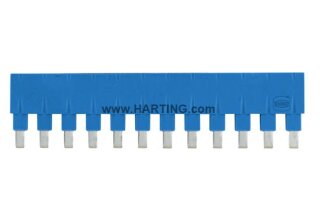Steckbrücke längs 1x12 blau 16 A 500 V Han ES Press