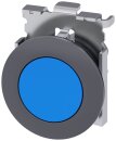 Drucktaster 3SU1060 blau 30 mm tastend Metall flach