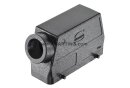 Han 24B-gs-21 Tüllengehäuse schwarz Aluminium IP67