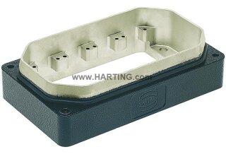 Han 48 HPR-agg Anbaugehäuse 4x Han 16E Aluminium IP65 IP68