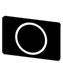 Bezeichnungsschild 17,5x27mm, Schild schwarz, Symbol: O*