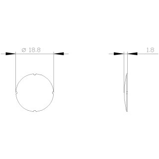 Einlegeschild für Leuchtdrucktaster rund milchig 3SU1900-0AB71-0AA0