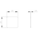 Bezeichnungsschild 22x22 mm zum Kleben/Schnappen Marche...
