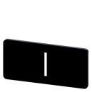 Bezeichnungsschild 12,5x27mm, Schild schwarz, Symbol: I*