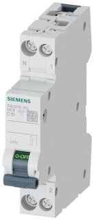 Leitungsschutzschalter 5SL6010-7KL 1+N/1TE C10 6 kA 230 V