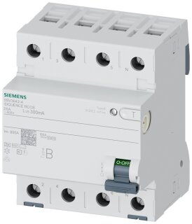 FI-Schutzschalter 5SV3642-4 Typ B 25 A 300 mA 4-polig