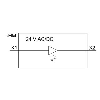LED-Modul 3SU1401-2BB30-3AA0 gelb 24V AC/DC Federzugang