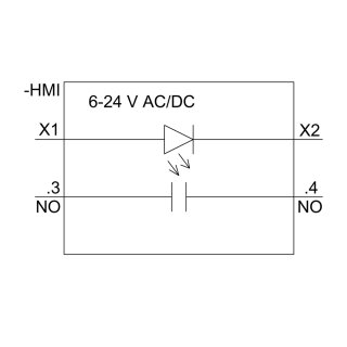 Halter Kontaktmodul 1S LED-Modul amber 6-24 V AC/DC Siemens