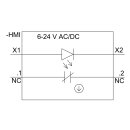 Halter Kontaktmodul 1ÖE LED-Modul rot AC/DC 6-24 V