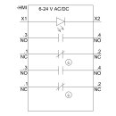 Halter Kontaktmodul 2x1S+1Ö LED-Modul grün...