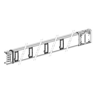KSA gerades Element, 400A, 2m, 8Abgänge
