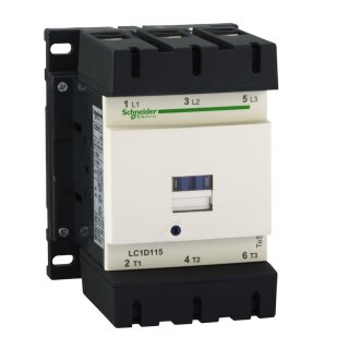 Leistungsschütz LC1D 3p, +1S+1Ö, 55 kW, 115 A, 400 V AC3, Spule 110 V DC