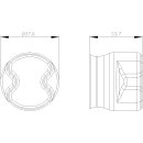Silikon-Schutzkappe für Knebel kurz 22 mm klar IP66...