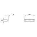 Schlitzabdeckung für Positionsschalter 3SX3233 52 mm