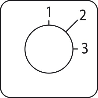 Bezeichnungsschild für Nockenschalter 1 bis 3, 45x45mm
