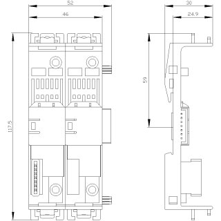 Geräteverbinder 3ZY1212-4GA01 SIRIUS 3SK2 7-polig 45 mm