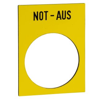 Anzeigeschild Ge Not-Aus