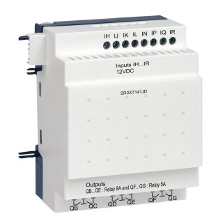 Digitales Ein-/Ausgangsmodul, Zelio Logic, 14 E/A, 12 VDC, Relaisausgänge