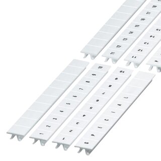 EINCLIPSEN IN MARKIERUNGSSTREIFEN, 10MM, 10 ZEICHEN 61 BIS 70, BEDRUCKT HORIZONTAL