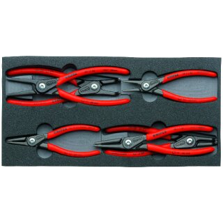 KNIPEX 00 20 01 V02 Präzisions-Sicherungsringzangen-Set in Schaumstoffeinlage