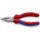 KNIPEX 08 22 145 Spitz-Kombizange mit Mehrkomponenten-Hüllen schwarz atramentiert 145 mm