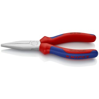 KNIPEX 30 15 160 Langbeckzange mit Mehrkomponenten-Hüllen verchromt 160 mm