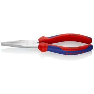 KNIPEX 30 15 190 Langbeckzange mit Mehrkomponenten-Hüllen verchromt 190 mm