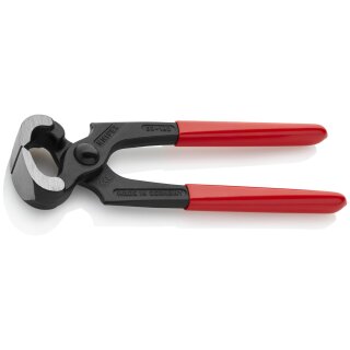 KNIPEX 50 01 160 Kneifzange mit Kunststoff überzogen schwarz atramentiert 160 mm