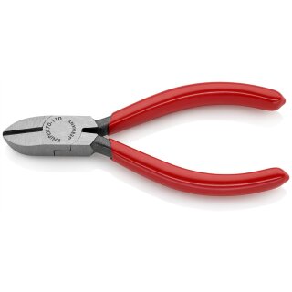 KNIPEX 70 01 110 EAN Seitenschneider mit Kunststoff überzogen schwarz atramentiert 110 mm