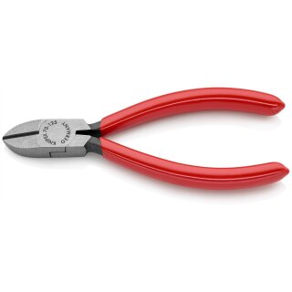 KNIPEX 70 01 125 EAN Seitenschneider mit Kunststoff überzogen schwarz atramentiert 125 mm