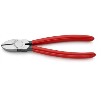 KNIPEX 70 01 180 Seitenschneider mit Kunststoff überzogen schwarz atramentiert 180 mm