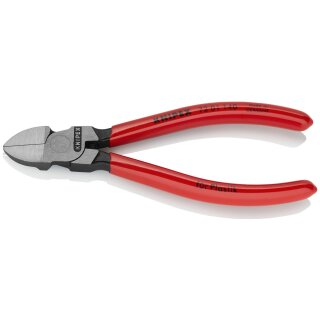 KNIPEX 72 01 140 Seitenschneider für Kunststoff mit Kunststoff überzogen 140 mm