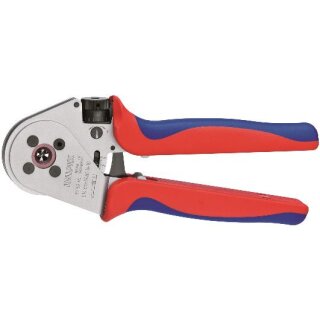 KNIPEX 97 52 65 A Vierdornpresszange für gedrehte Kontakte mit Mehrkomponenten-Hüllen verchromt 250 mm