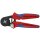 KNIPEX 97 53 04 SB Selbsteinstellende Crimpzange für Aderendhülsen mit Seiteneinführung mit Mehrkomponenten-Hüllen brüniert 180 mm (SB-Karte/Blister)