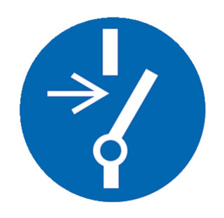 HellermannTyton - 597-64305 - Etikett Schutzanweisung Vor Arbeiten freischalten 100.0 mm blau