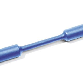 HellermannTyton - 305-25406 - Warmschrumpfschlauch 2:1 (25,4/12,7 mm), selbstverlöschend, blau, 25 m Rolle