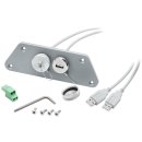 2-Port USB-Schnittstellen-Set RAL9023