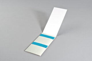 HellermannTyton - 598-71402 - Selbstlaminierende Etiketten für manuelle Beschriftung Typ 1402 im Buchformat 25,40x19,05x76,20 mm blau/transparent