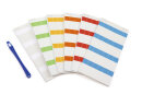 HellermannTyton - 598-71402 - Selbstlaminierende Etiketten für manuelle Beschriftung Typ 1402 im Buchformat 25,40x19,05x76,20 mm blau/transparent