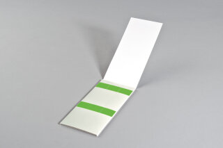 HellermannTyton - 598-61402 - Selbstlaminierende Etiketten für manuelle Beschriftung Typ 1402 im Buchformat 25,40x19,05x76,20 mm grün/transparent