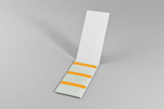 HellermannTyton - 598-41402 - Selbstlaminierende Etiketten für manuelle Beschriftung Typ 1402 im Buchformat 25,40x19,05x76,20 mm orange/transparent