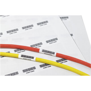HellermannTyton - 594-91104 - Selbstlaminierende Etiketten für Laserbedruckung Typ 1104 31,75x22,86x67,70 mm weiß/transparent