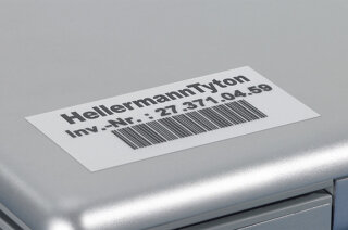 HellermannTyton - 594-51103 - Etiketten Typenschilder für Laserbedruckung 63,5X33,87 silber