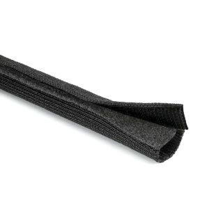 HellermannTyton - 170-05300 - Wiederverschließbarer Kabelschutz auf Rolle, schwarz, PET, Nennmaß 30mm