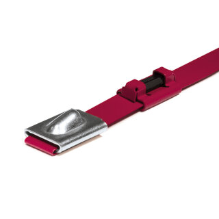 HellermannTyton - 156-01567 - RFID-Kabelbinder 521x7,9 mm, 869 MHz (UHF), Edelstahl, rot